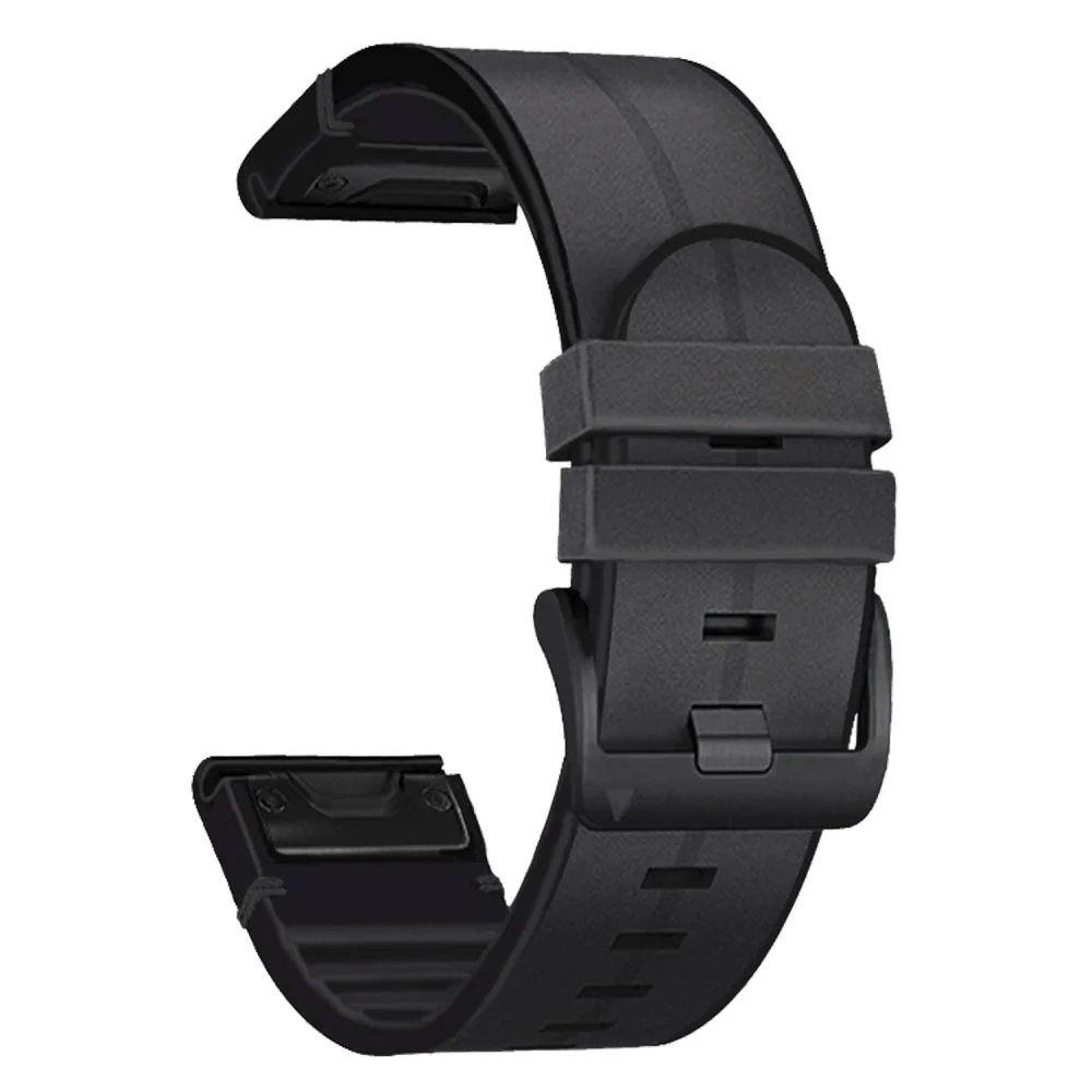 Tech-Protect Silicone Pu remienok na Garmin Fenix 5 / 6 / 6 Pro / 7 / 8 47mm / E, black