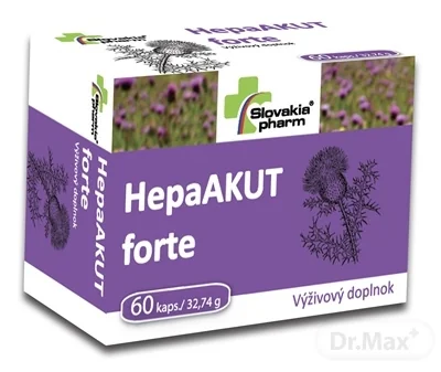 Slovakiapharm HepaAKUT forte 1×60 cps, doplnok výživy
