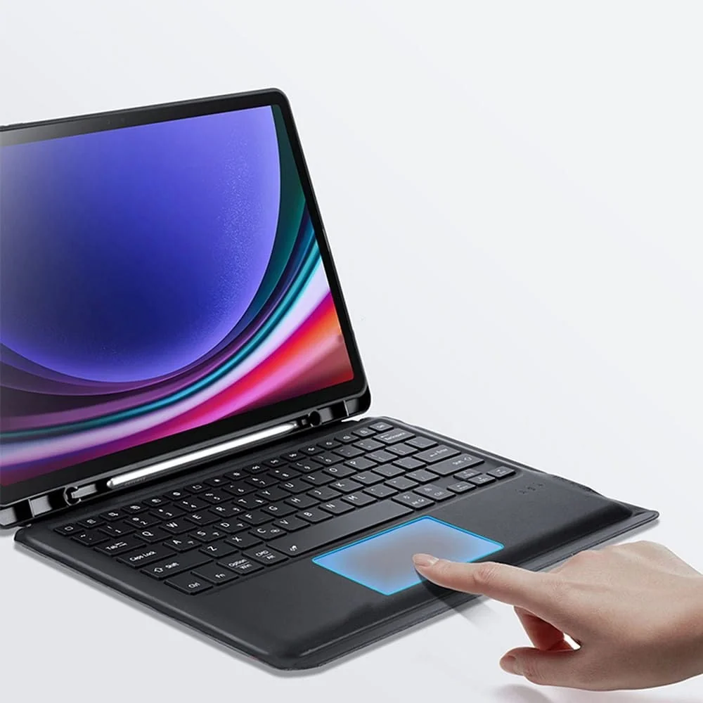 Dux Ducis DK puzdro s klávesnicou na Samsung Galaxy Tab S10 Plus / S9 Plus / S9 FE Plus, čierne