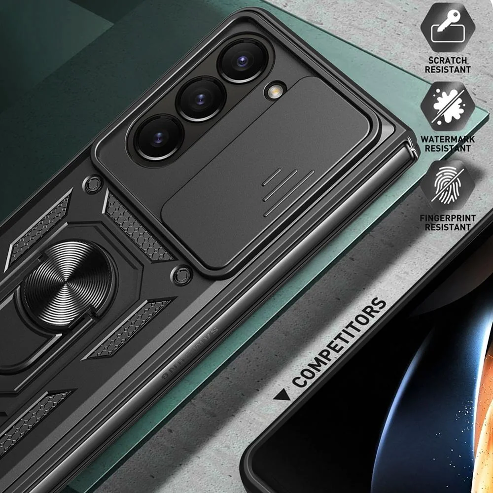 Hybrid Armor Camshield puzdro pre Samsung Galaxy Z Fold5 Kryt pre zadný fotoaparát
