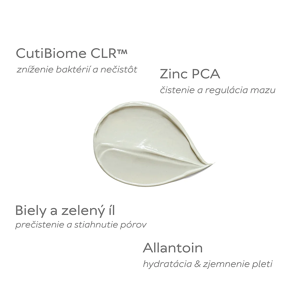 Natuint cosmetics - Maska na stiahnutie pórov - čistiaci komplex Clearing & Pore Tightening Clay Mask