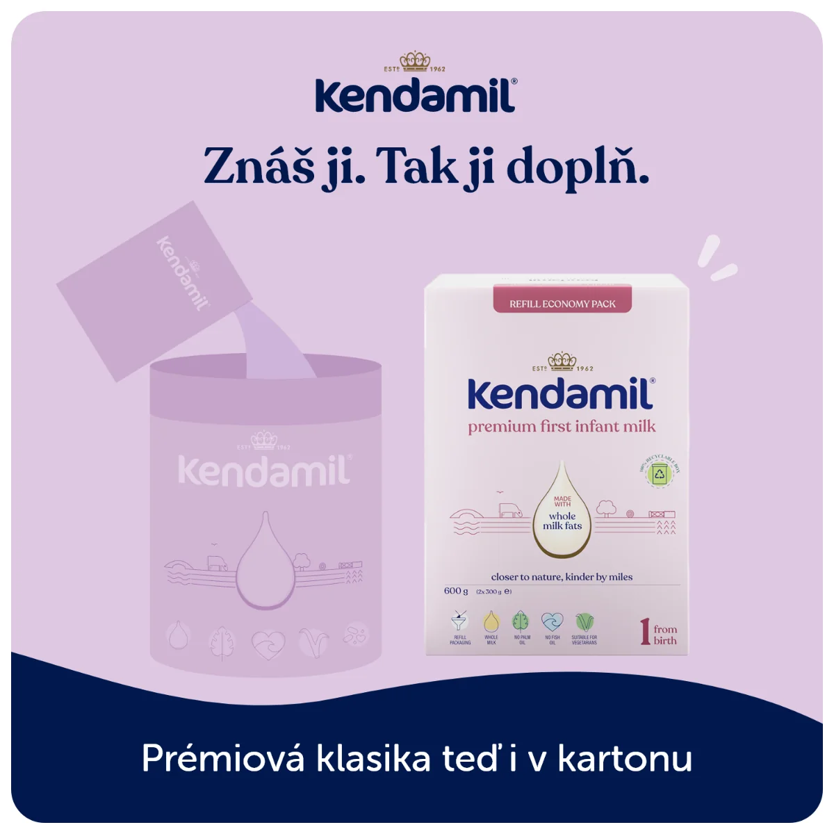 Kendamil Premium Box 1 1×600 g, dojčenská výživa