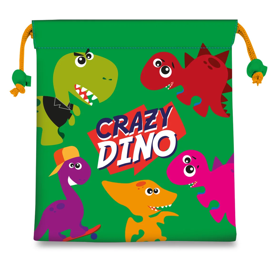 Kids Euroswan vrecko na desiatu Crazy Dino 22 x 24 cm