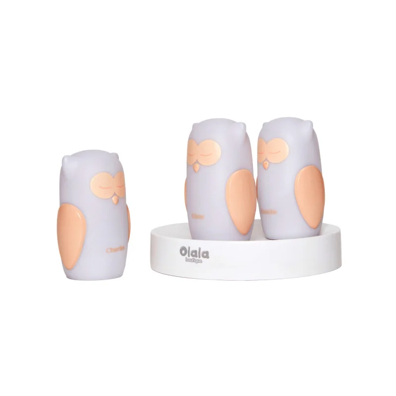 Olala Boutique LED nočné svetielka Sovy, 3 ks, biele