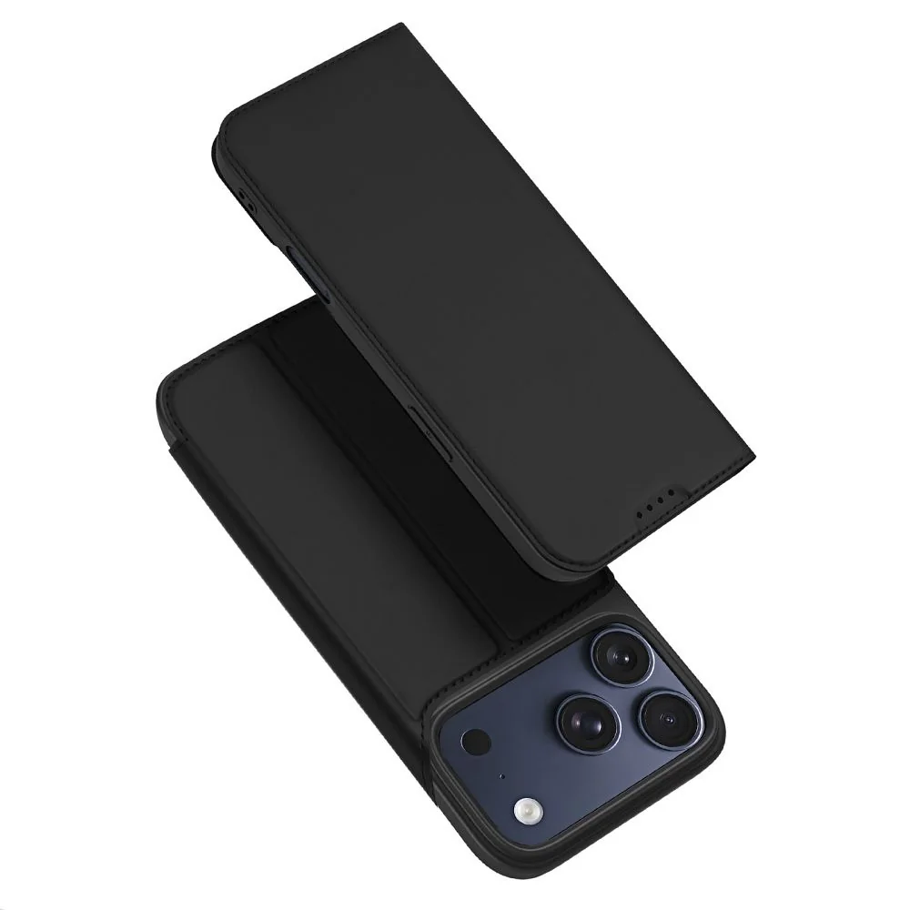 Dux Ducis Skin Pro knižkové puzdro na iPhone 18 Pro Max / 17 Pro Max, čierne