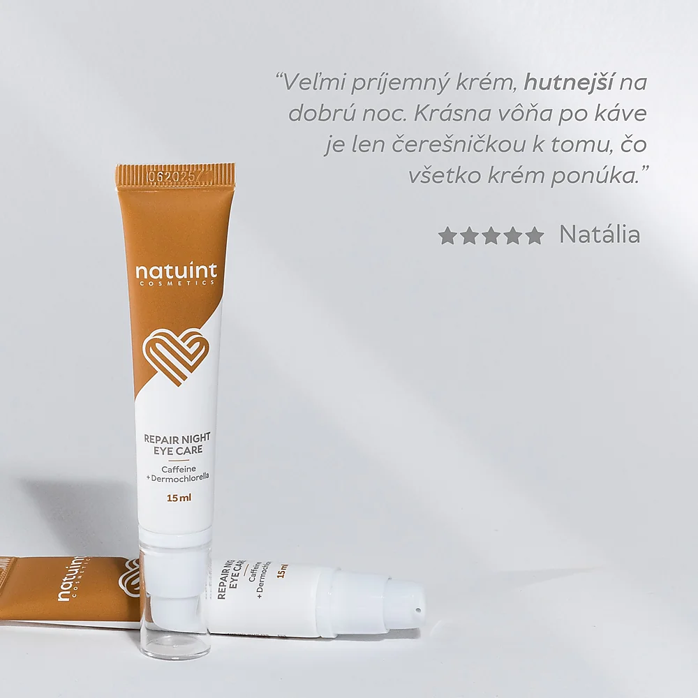 Natuint - Výživný očný krém s kofeínom - nočný Repair night eye care