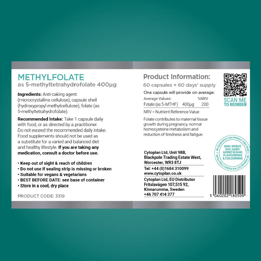 Methylfolate - Kyselina listová v bioaktívnej forme, 60 kapsúl