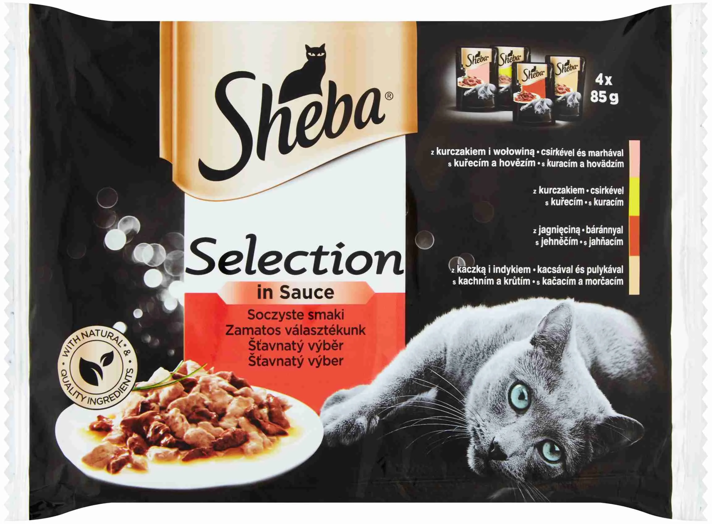 Sheba Kapsička Select Mäsové Menu 4pack 4×85g 4×85g