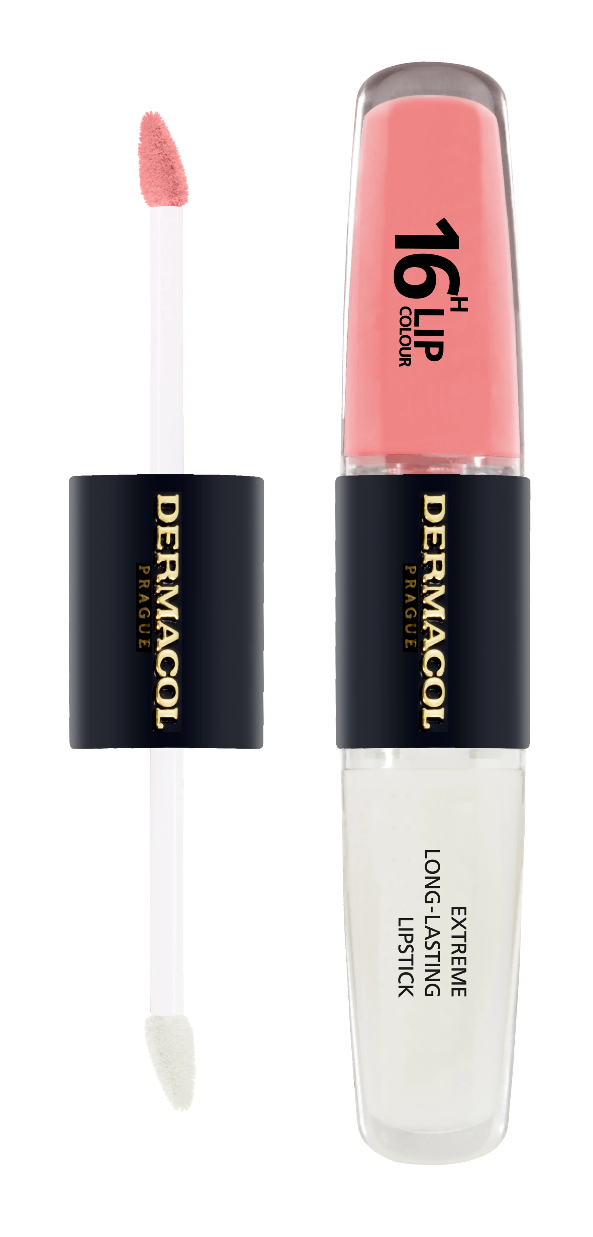 Dermacol 16H Lip Colour č.1 1×4 ml+ 4 ml, rúž a lesk na pery