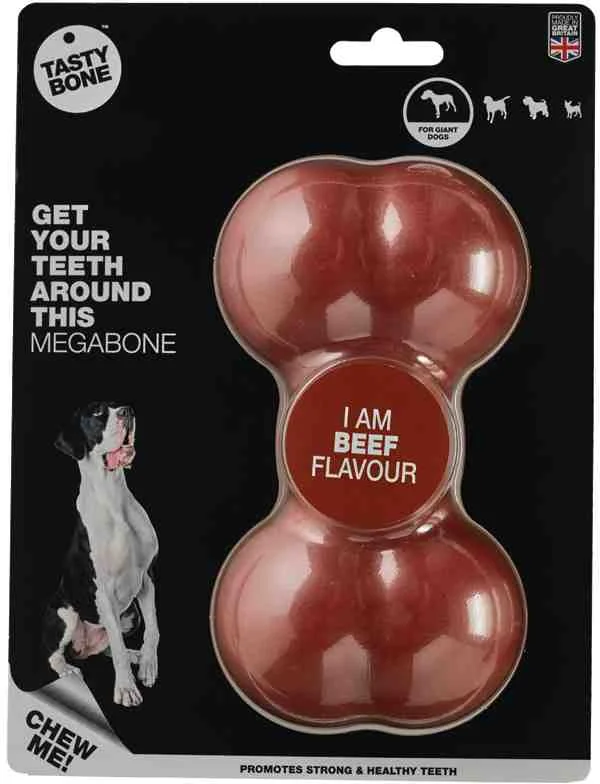 TASTY BONE Megakosť nylonová pre extra veľkých psov - Hovädzie mäso 1×1 ks, kostička pre psy