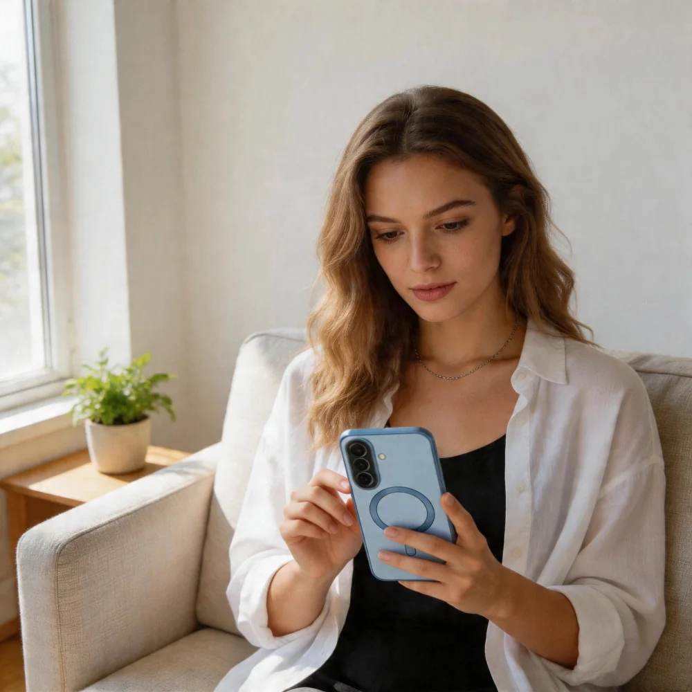 Tech-Protect MagFlex MagSafe kryt na Samsung Galaxy A57 5G, svetlomodrý ý