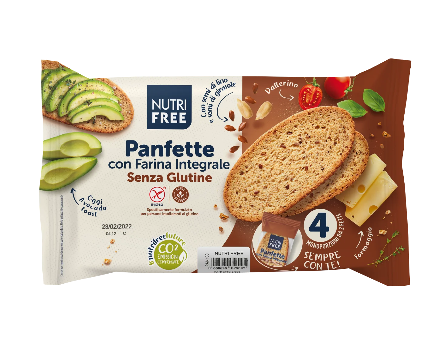 Nutrifree Panfette Integrale - domáci chlieb krájaný celozrnný 1×340g, krájaný chlieb