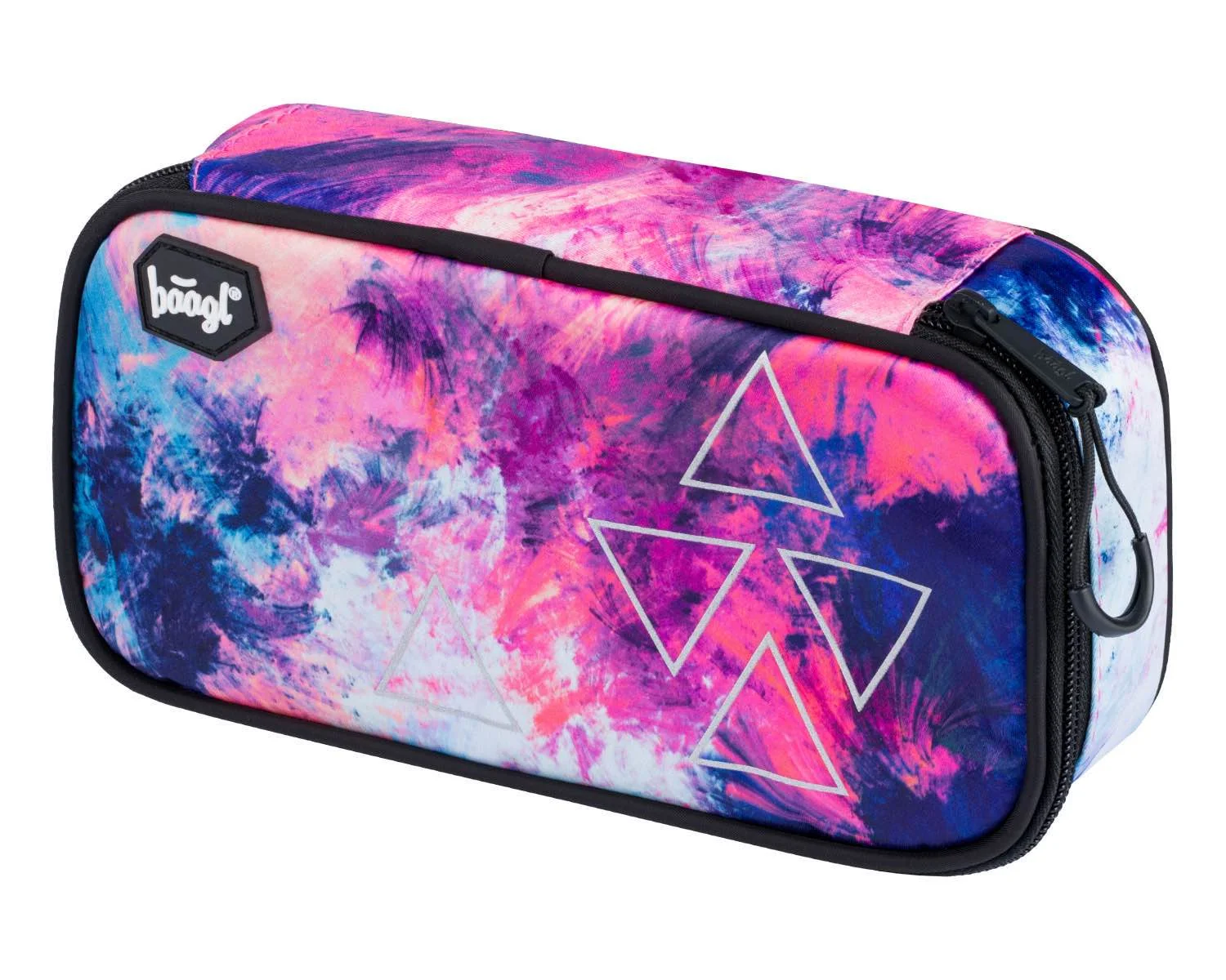 Baagl Školský peračník etui Abstract fialovo-ružový vzor Abstract