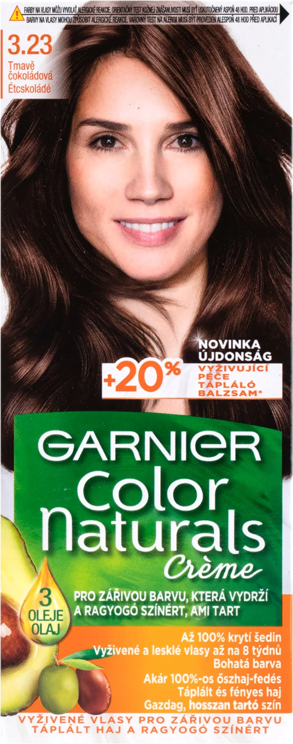 Garnier Color Naturals permanentná farba na vlasy 3.23 Tmavá čokoládová 1×1 kus, farba na vlasy