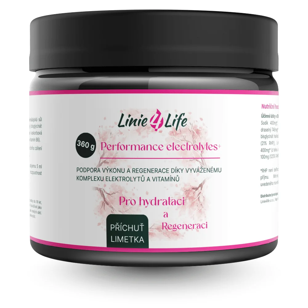 Linie4life PERFORMANCE ELECTROLYTES limetka 60 dávok Elektrolyty, hydratácia, energia
