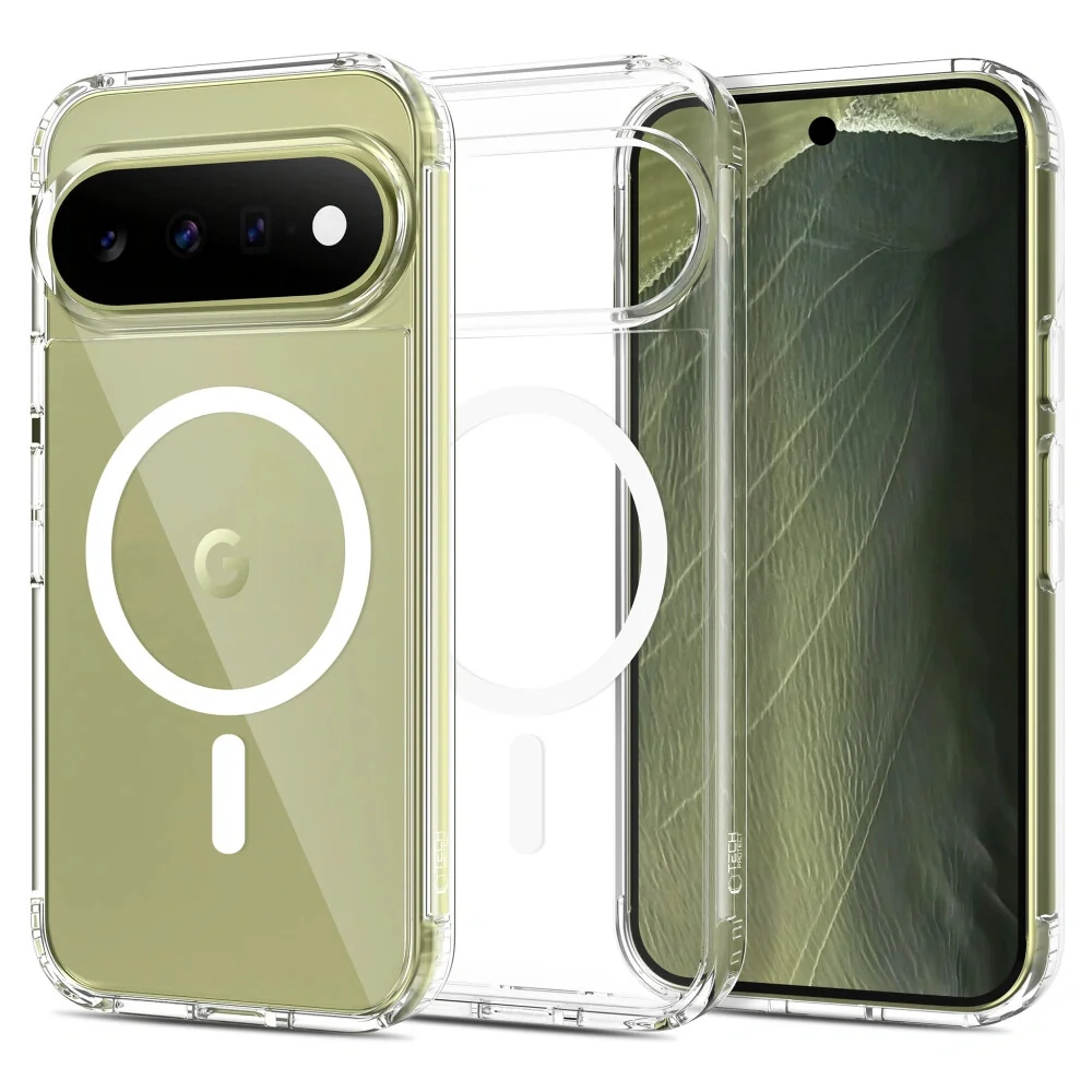 Tech-Protect FlexAir Hybrid MagSafe kryt na Google Pixel 9 / 9 Pro / 10 / 10 Pro / 11 / 11 Pro, priesvitný