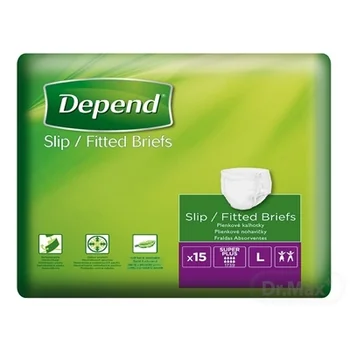 DEPEND Slip SUPER PLUS L 1×15 ks, priedušné plienkové nohavičky