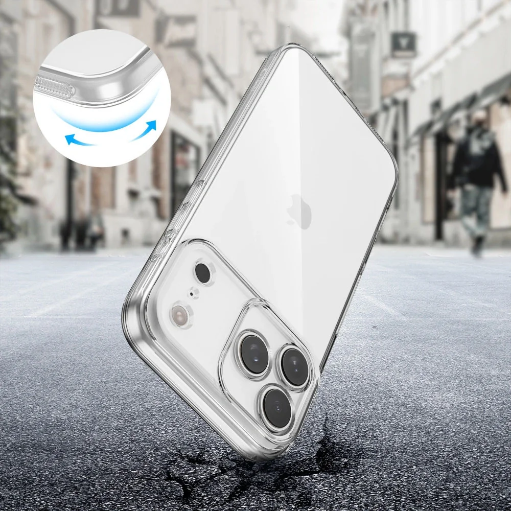 Tech-Protect FlexAir kryt na iPhone 17 Pro, priesvitný