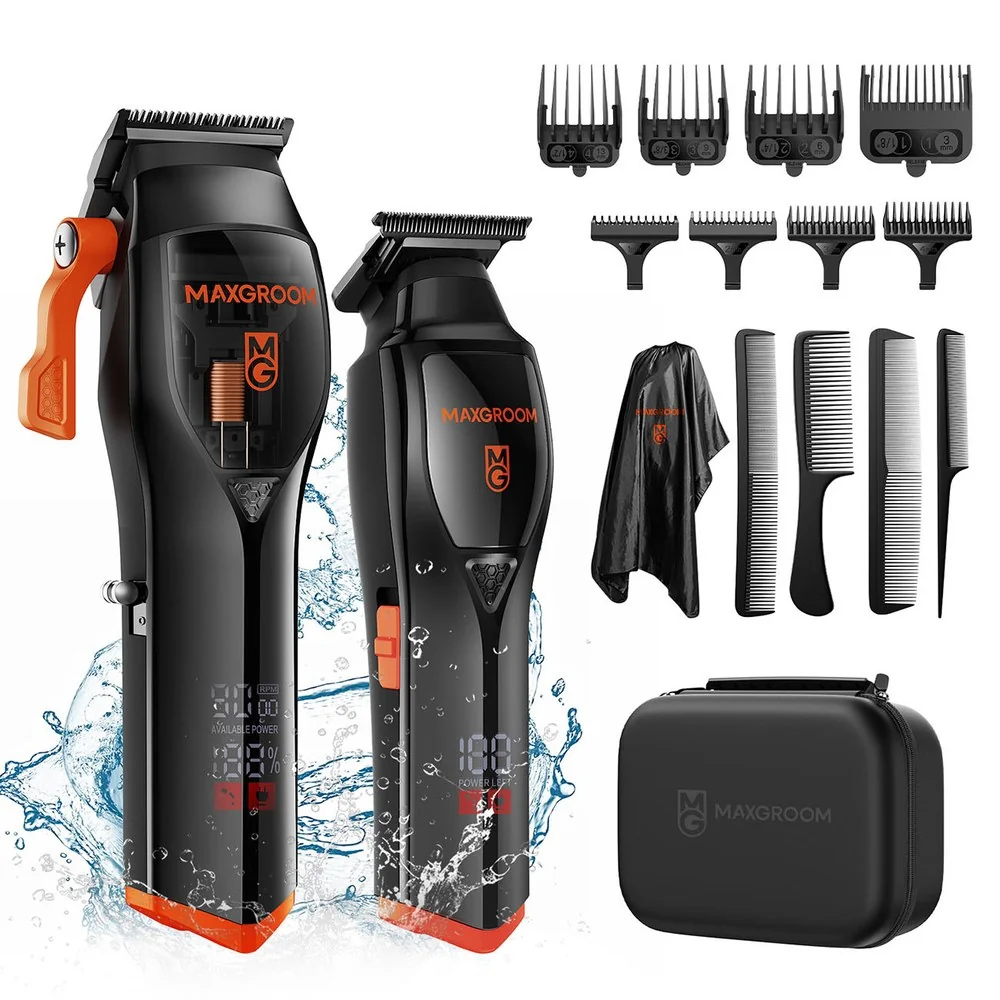 MaxGroom WF-3908 strojček na vlasy a zastrihávač, čierny