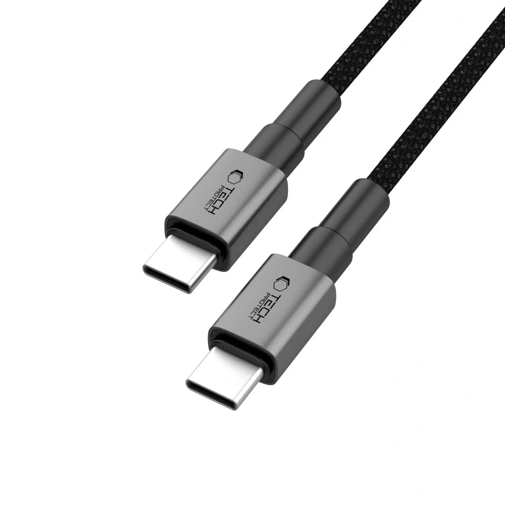 Tech-Protect Ultraboost MagTwist kábel USB-C 100W 5A PD 1m, šedý