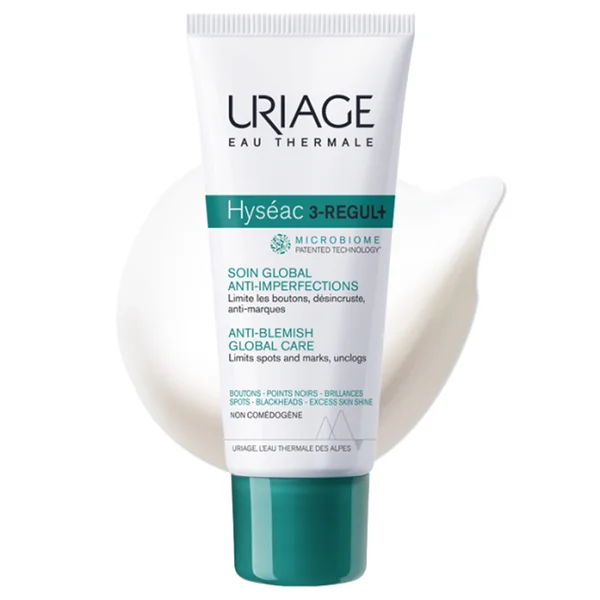 URIAGE HYSEAC 3-Regul+ 1×40 ml, denný krém pre pleť s nedokonalosťami