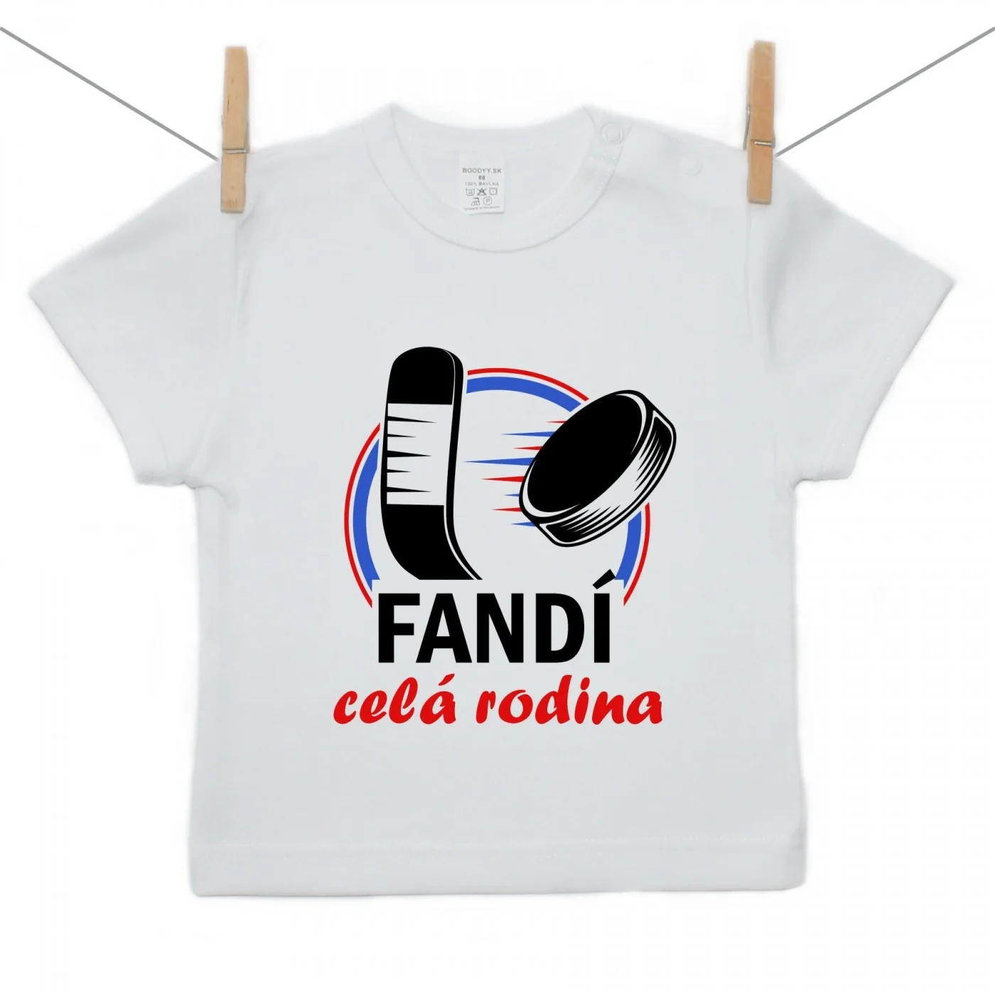 Boodyy Tričko s krátkym rukávom Fandí celá rodina Veľkosť: 68
