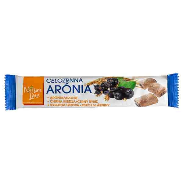 NATURE LINE ARÓNIA celozrnné sušienky plnené náplňou z aronie a čiernych ríbezlí 1×65 g, zdravá sladkosť