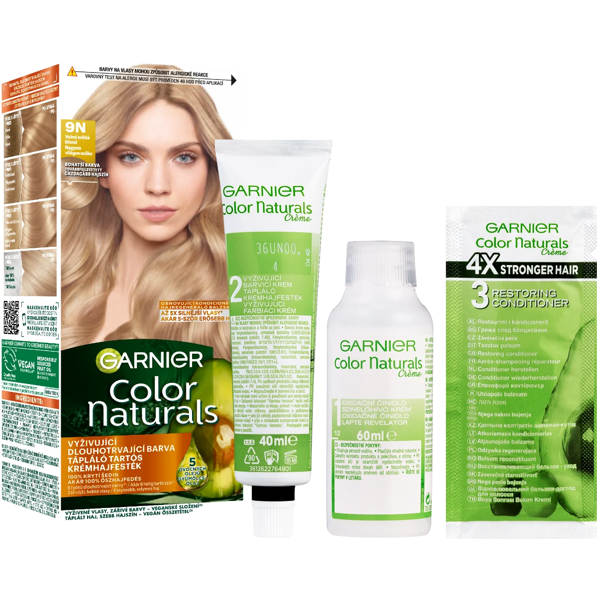 Garnier Color Naturals permanentná farba na vlasy 9N Veľmi svetlá blond 1×1 ks, farba na vlasy