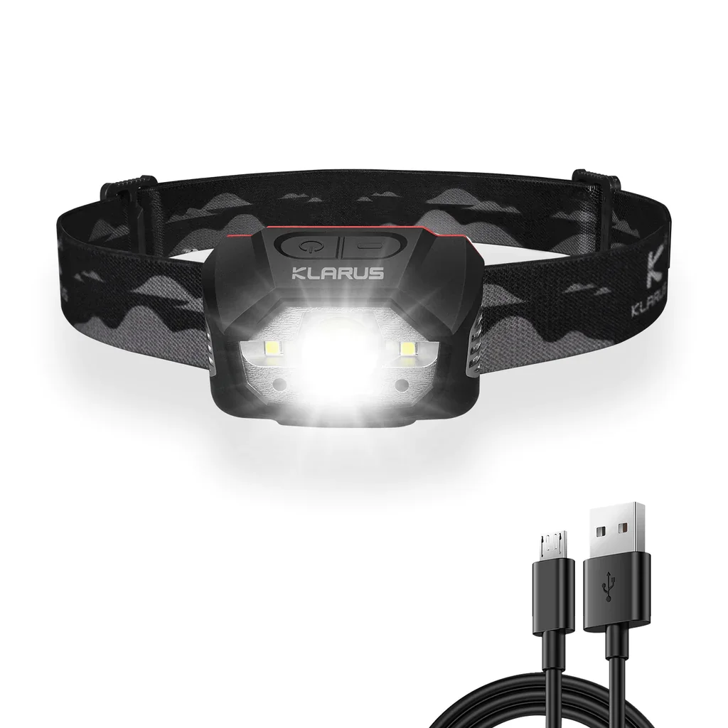 KLARUS HM1 Red nabíjateľná čelovka s pohybovým senzorom 440 lm, batéria 1800 mAh