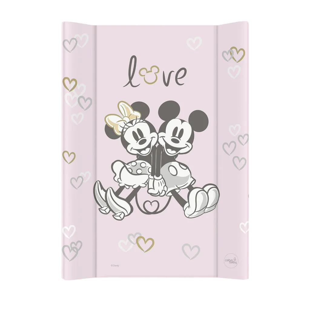 CEBA Podložka prebaľovacia s pevnou doskou COMFORT (50x70) Disney Minnie & Mickey Pink 1×1 ks