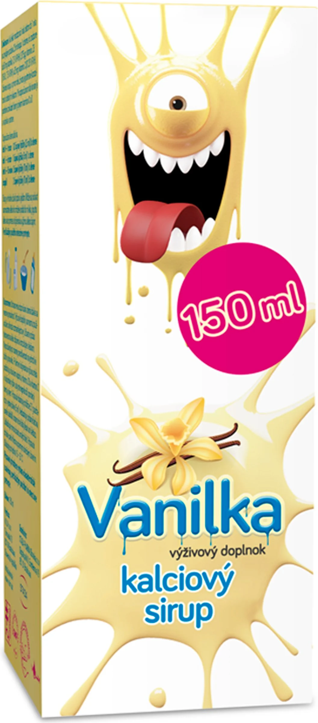 Kalciový sirup Vanilka 1×150 ml, výživový doplnok