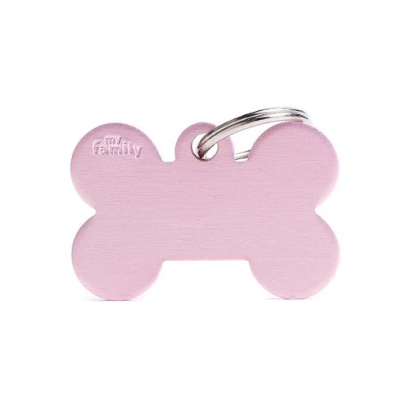 MF BIG BONE ALUMINUM PINK 2,5x3,8cm gravírovateľný prívesok