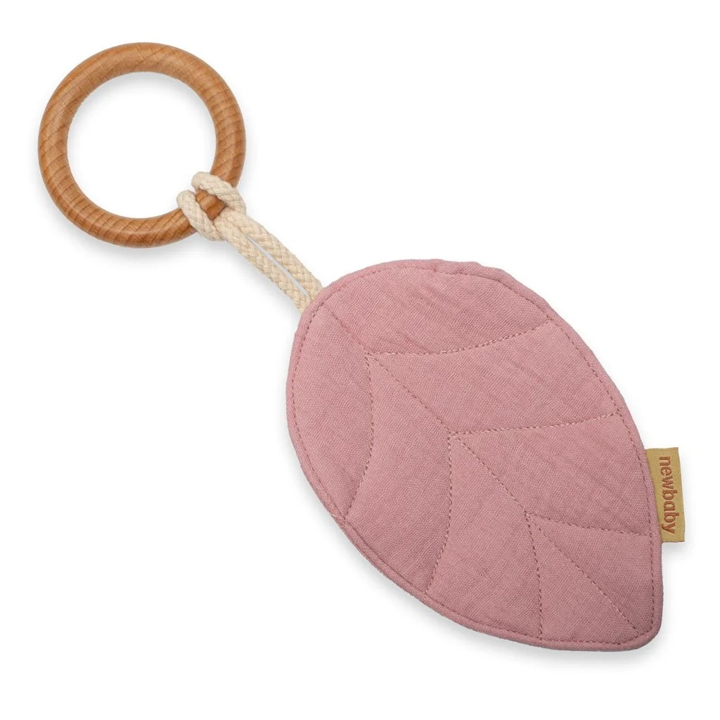 Detské hryzátko New Baby Leaf  pink , 20C53527