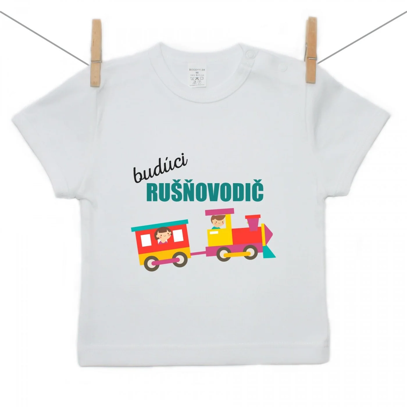 Boodyy Tričko s krátkym rukávom Budúci rušňovodič Veľkosť: 80