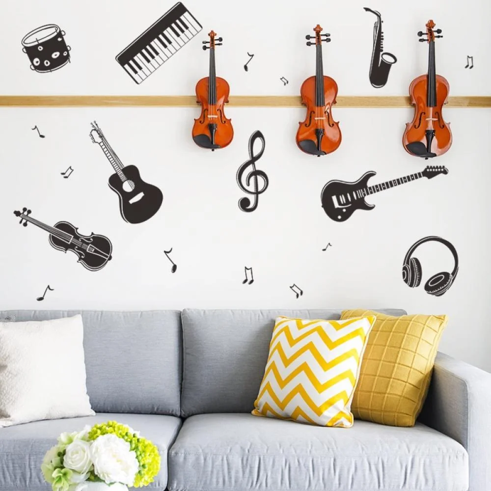 Samolepka na stenu - Tapeta Musical notes