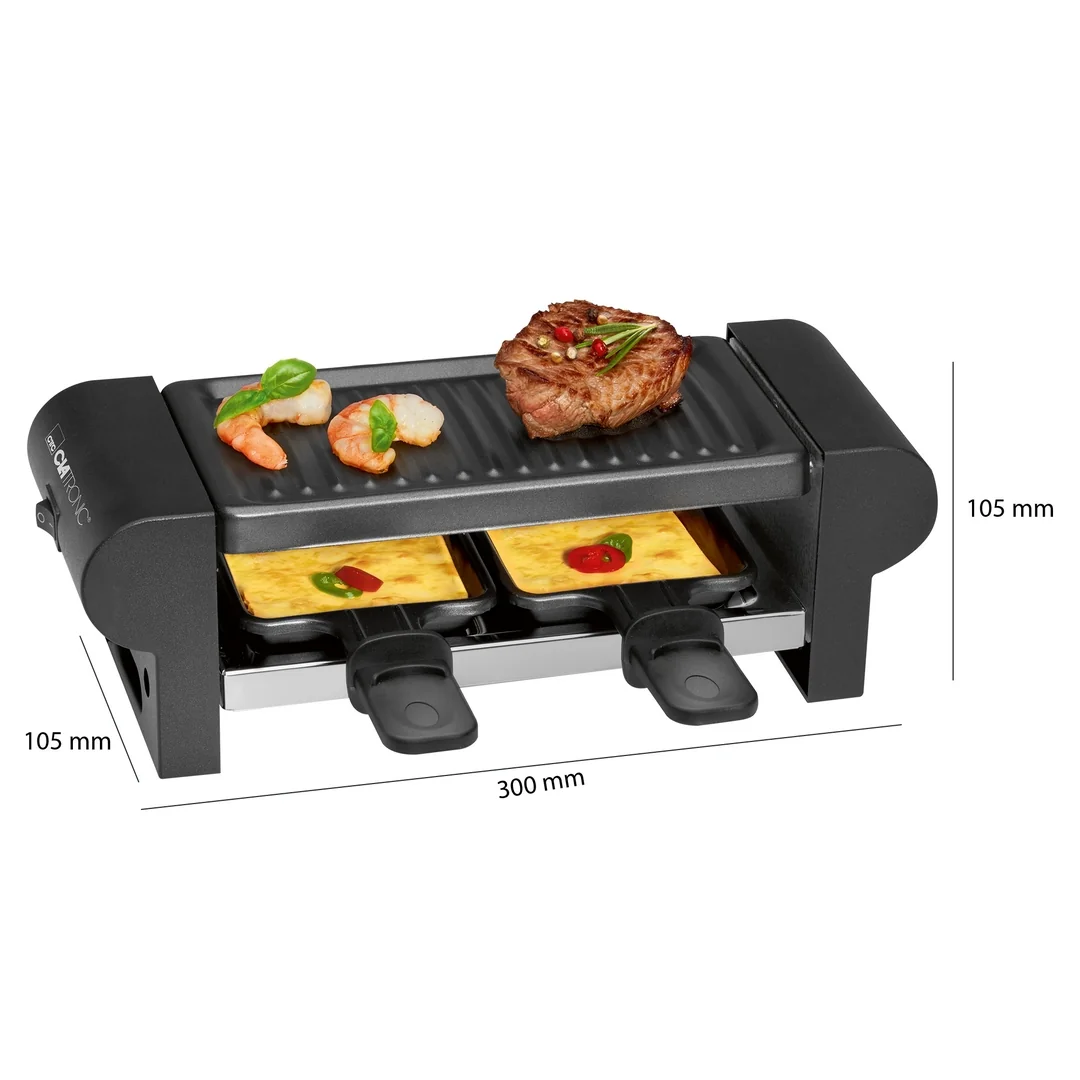 Clatronic RG 3592 raclette gril, 2 osoby, 2 panvice, 350 W