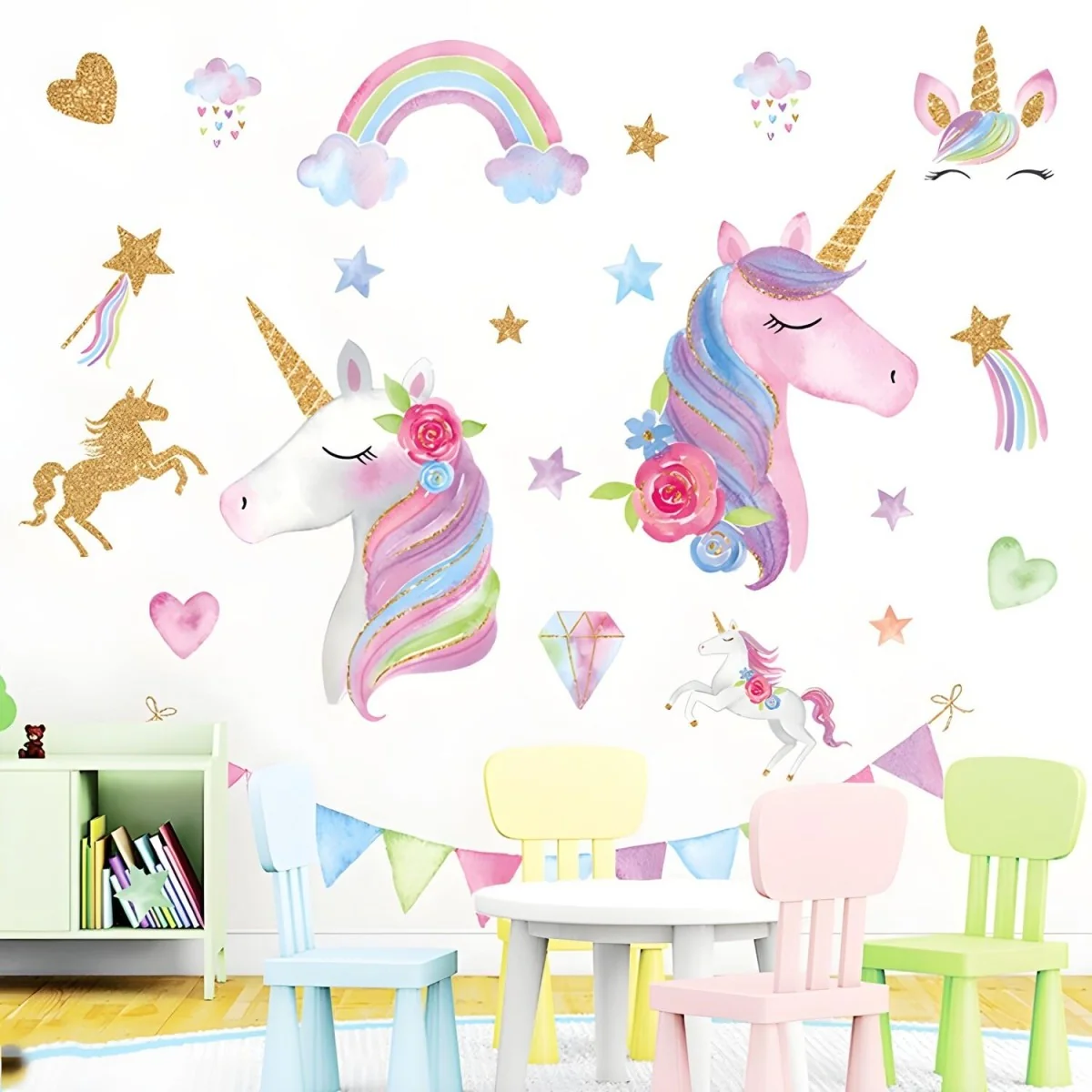 Samolepka na stenu/Tapeta Einhorn