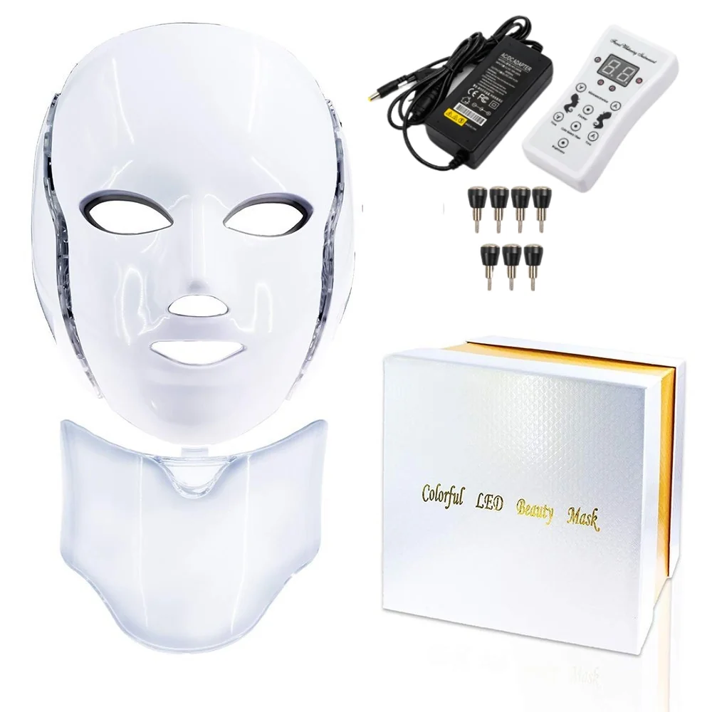 LED maska na tvar a krk – 7 farieb pre omladenie pleti, lifting tváre