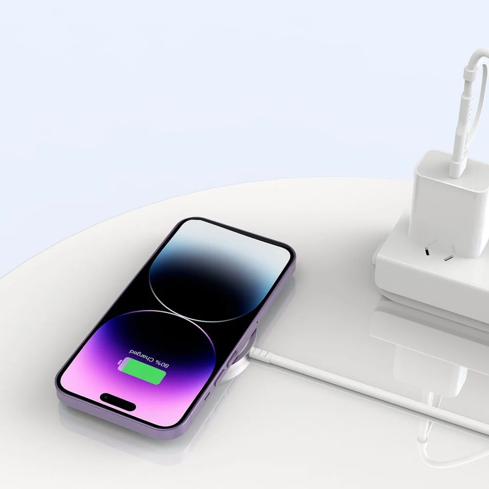 Tech-Protect A44 MagSafe bezdrôtová nabíjačka 15W, biela