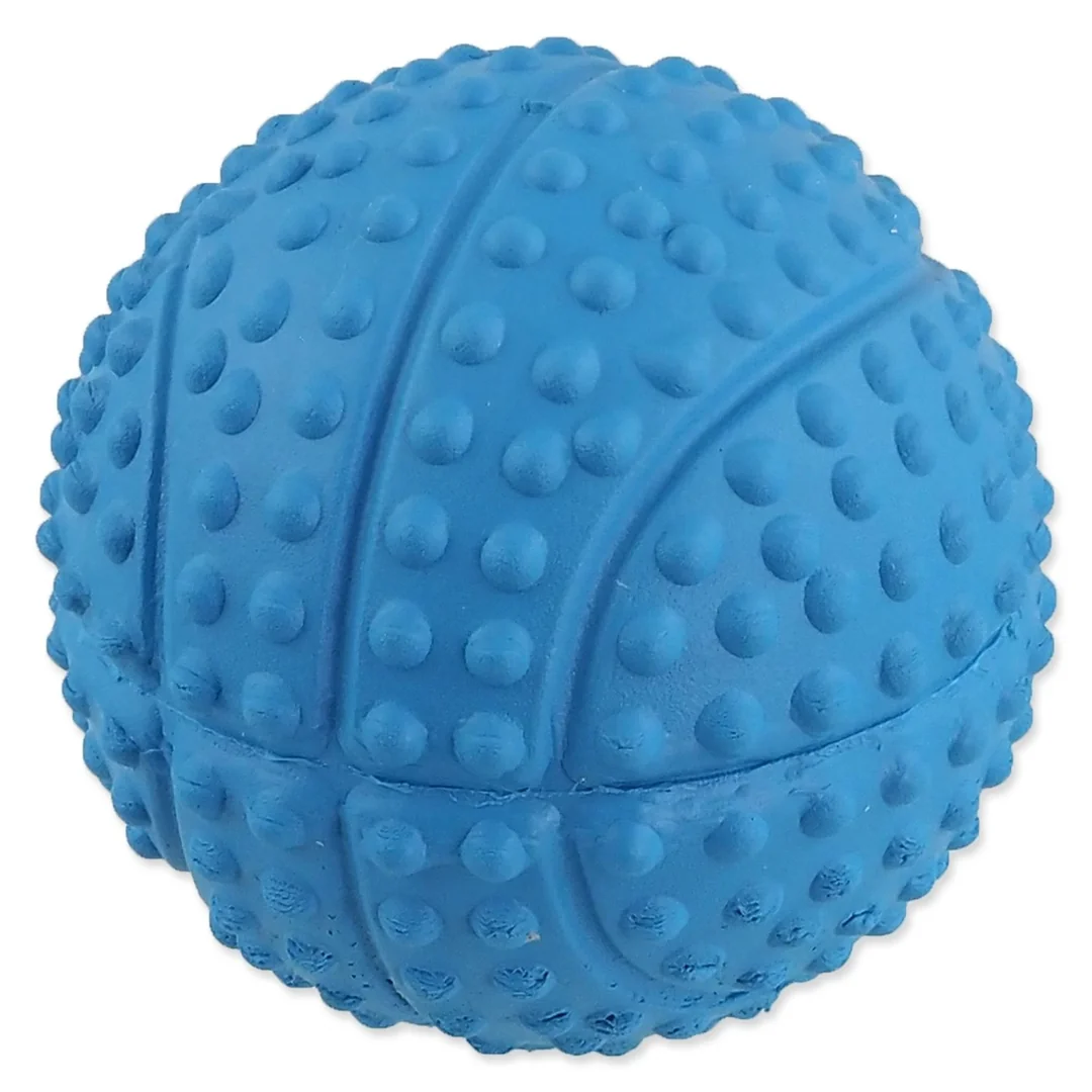 Hračka Dog Fantasy lopta basketbal s bodlinami pískacia mix farieb 5,5cm