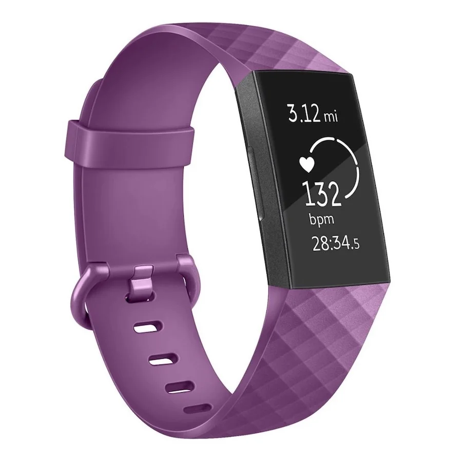 Silicone Diamond (Small) remienok na Fitbit Charge 3 / 4 purple