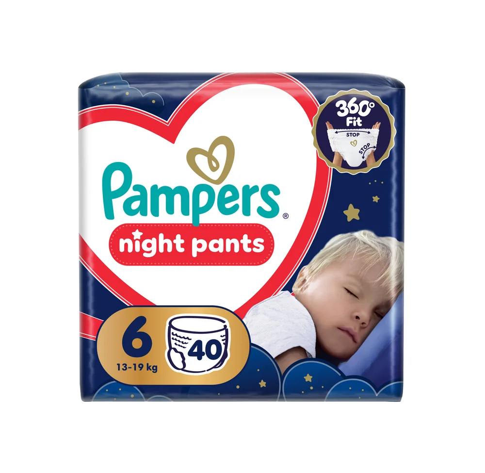 Pampers Pants Night plienkové nohavičky veľkosť 6,13kg-19kg 40 ks