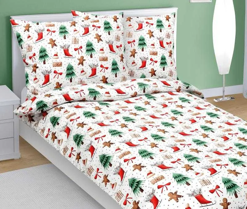 Obliečky bavlna 90/CH18 perníček 140x200, 70x90 1×1 ks, obliečky