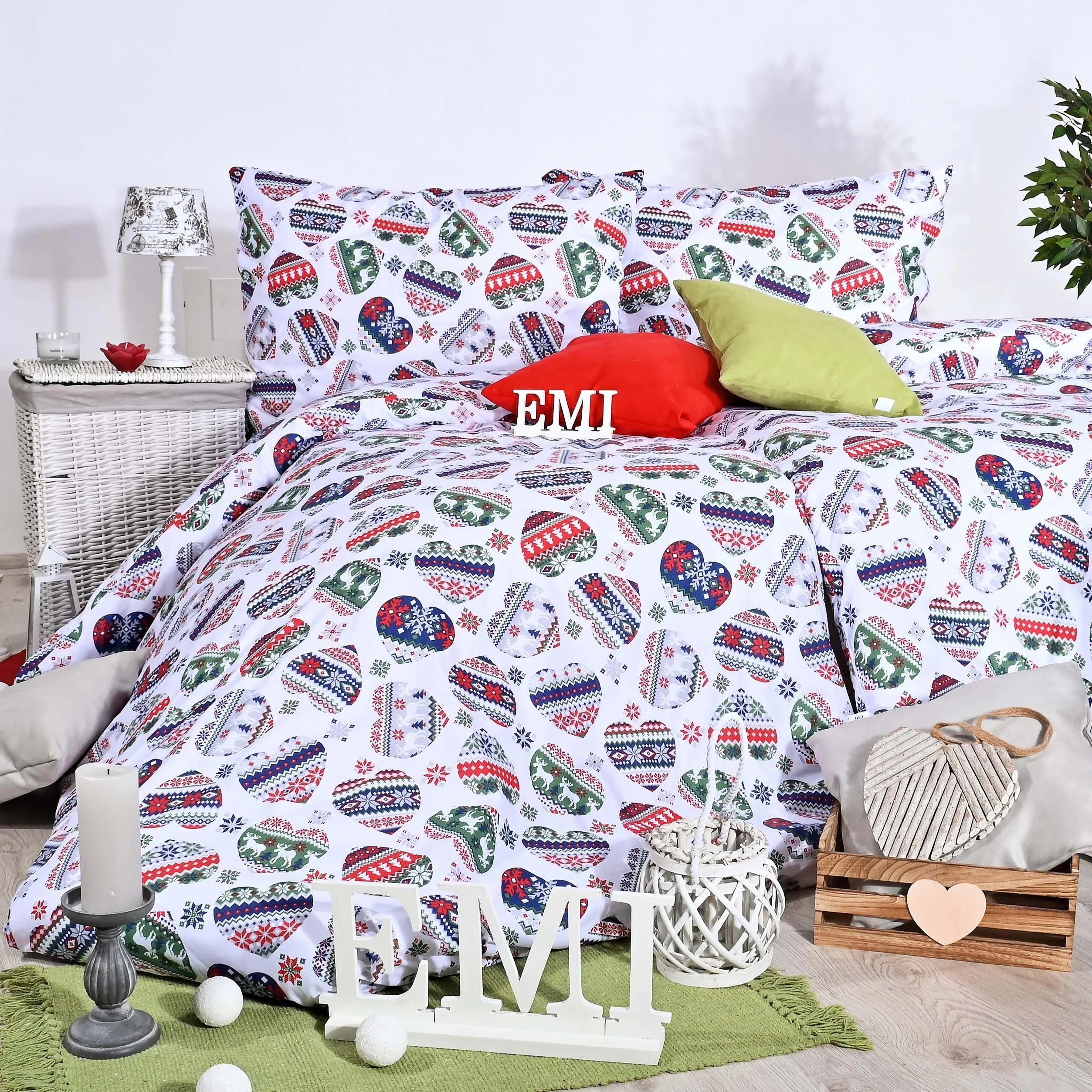 Vianočné obliečky bavlnené Cold EMI Štandardný set jednolôžko obsahuje 1x 140x200 + 1x 70x90