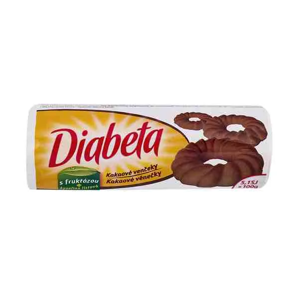 DIABETA kakaové venčeky 1×100 g, zdravá sladkosť