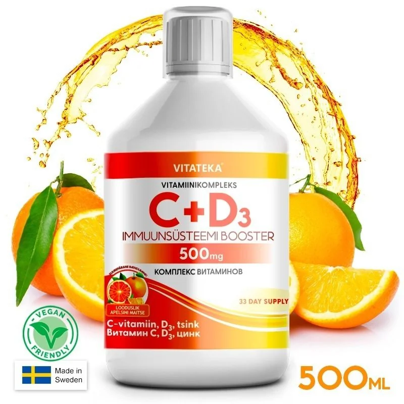 Vitamínový komplex C + D3 + Zn – 500 ml – Vitateka