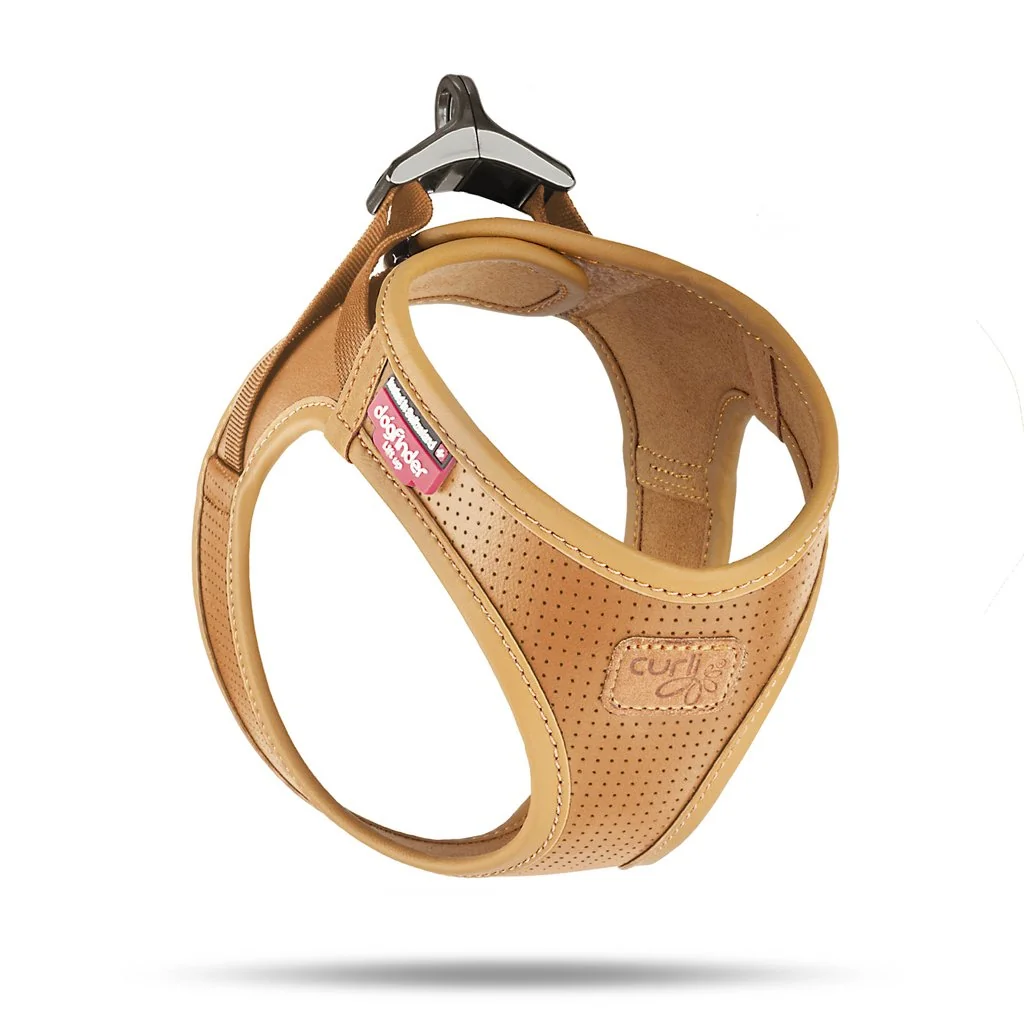 Postroj pre psov z jablčnej kože Brown M, 6-9 kg