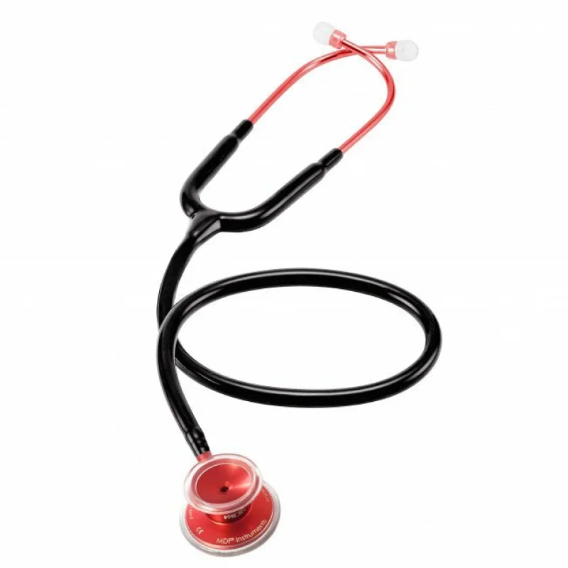 MDF 747XP Deluxe dvojhlavový stetoskop pre internú medicínu, červeno-čierny