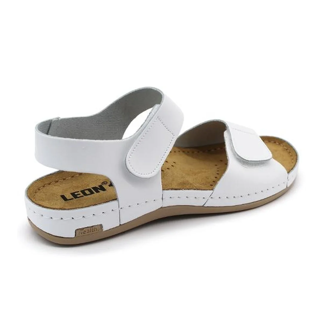 Leon 963 Zdravotné celokožené sandále 37 - 24,5cm, modrá, 2,5 cm