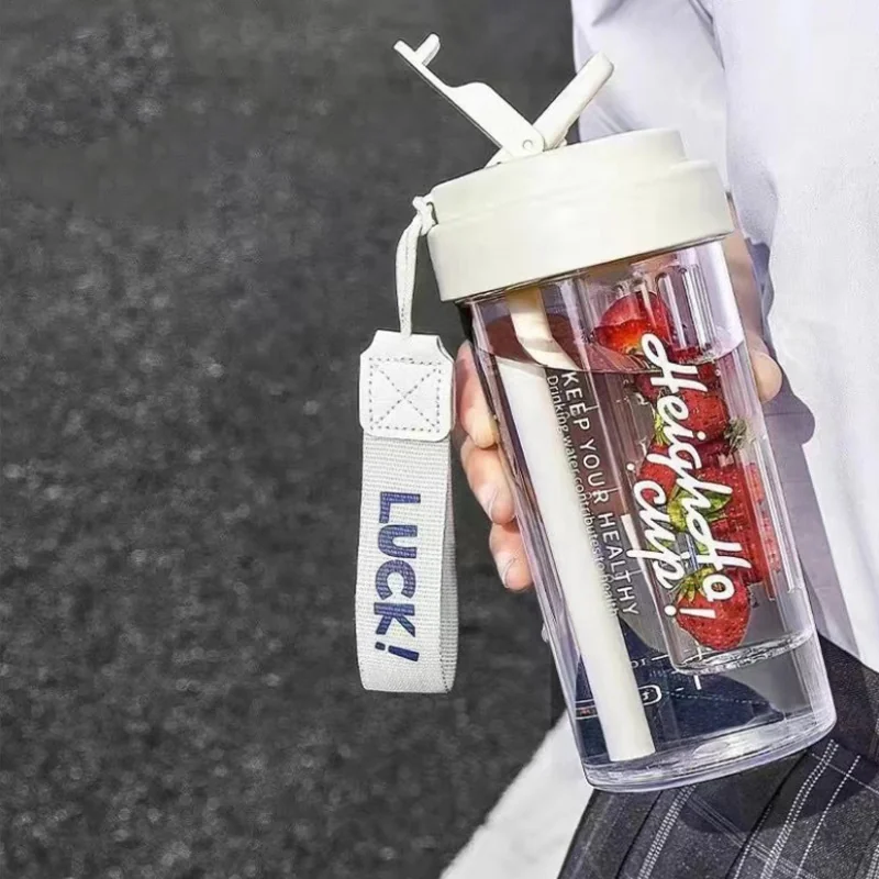 Livefy pohár so slamkou Simple 600ml, biely